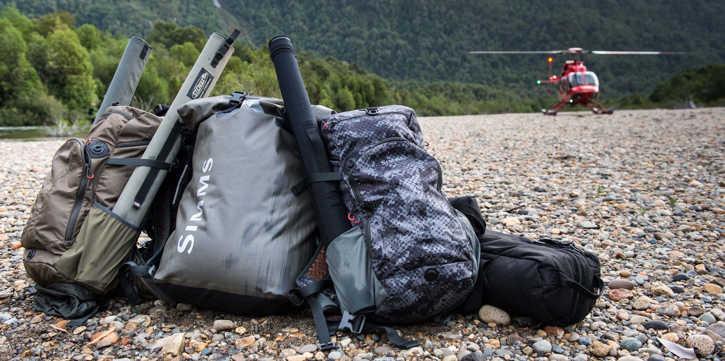 Illustrative example of fly fishing backpack