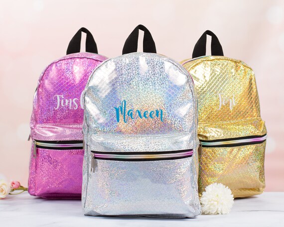 Illustrative example of glitter backpack