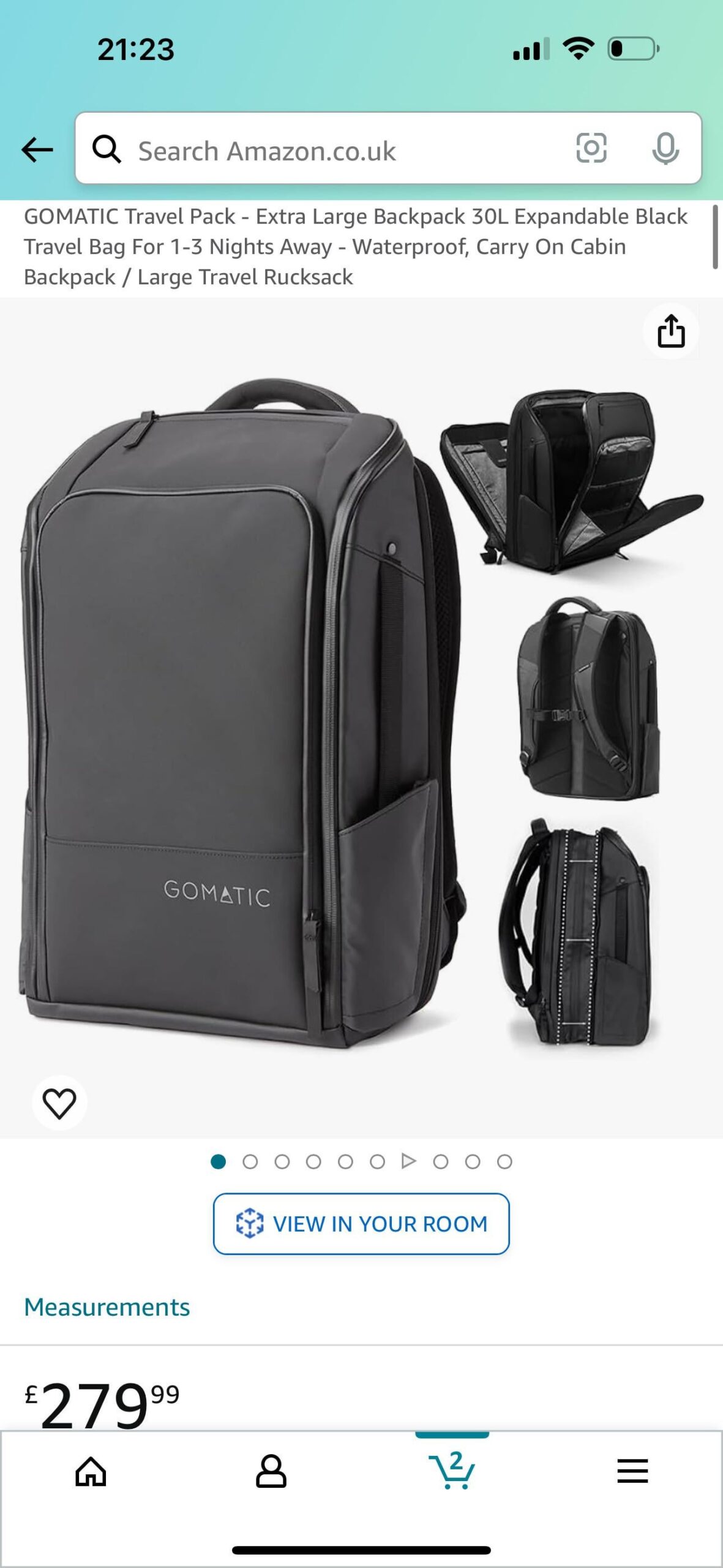Illustrative example of gomatic 30l backpack