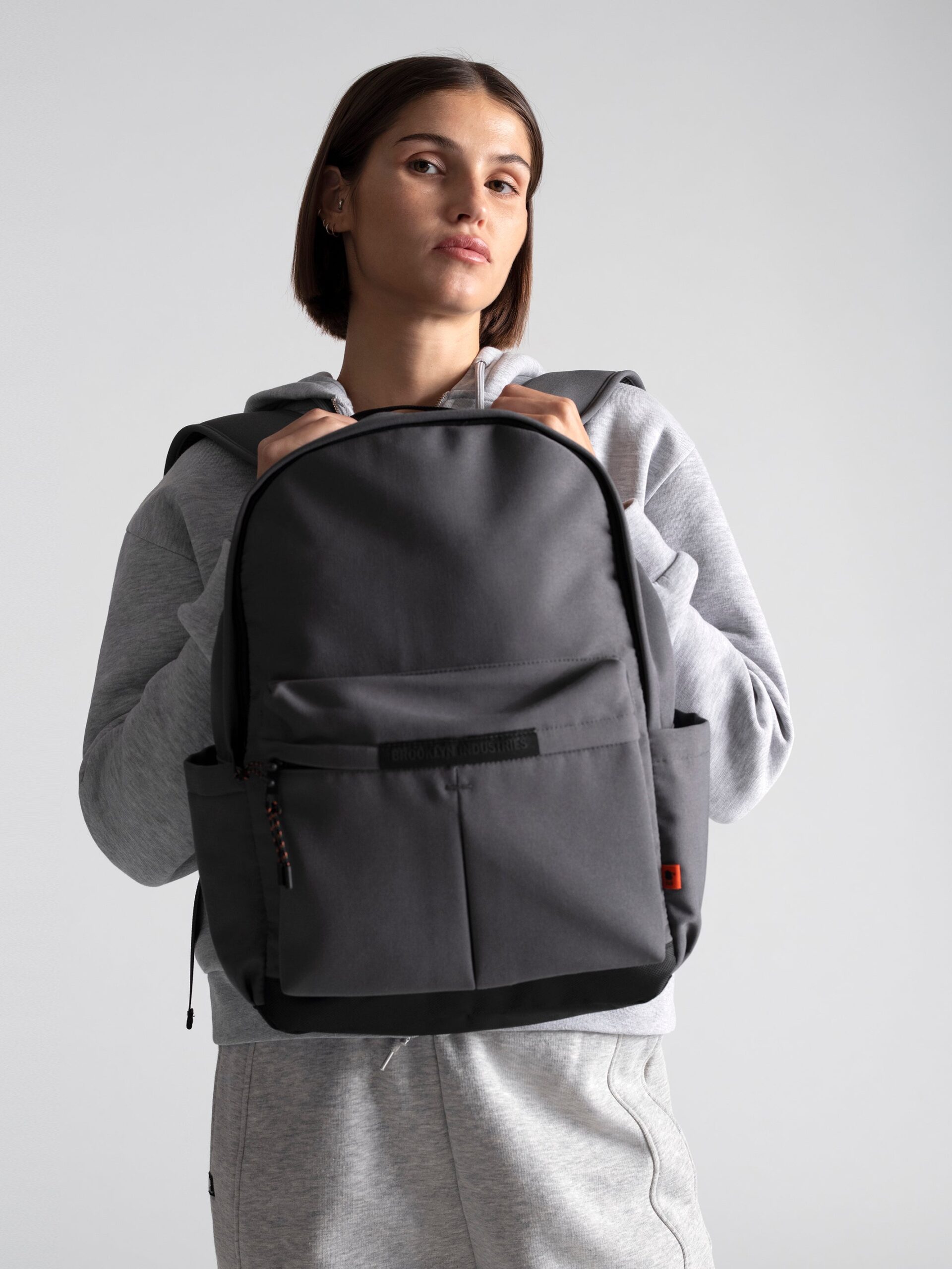 Illustrative example of grey backpack