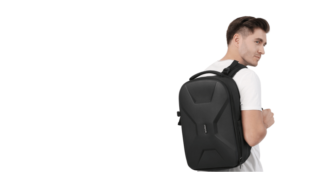 Illustrative example of hard shell backpack