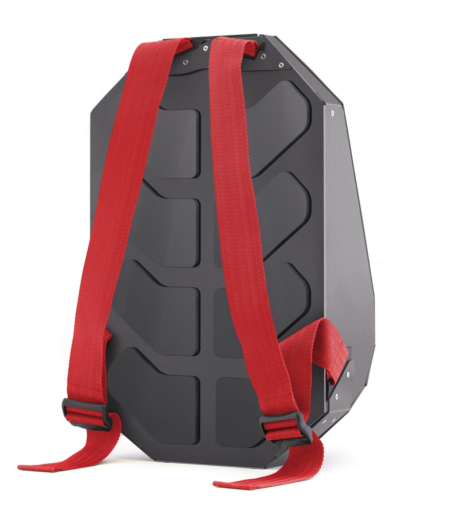 Illustrative example of hard shell backpack