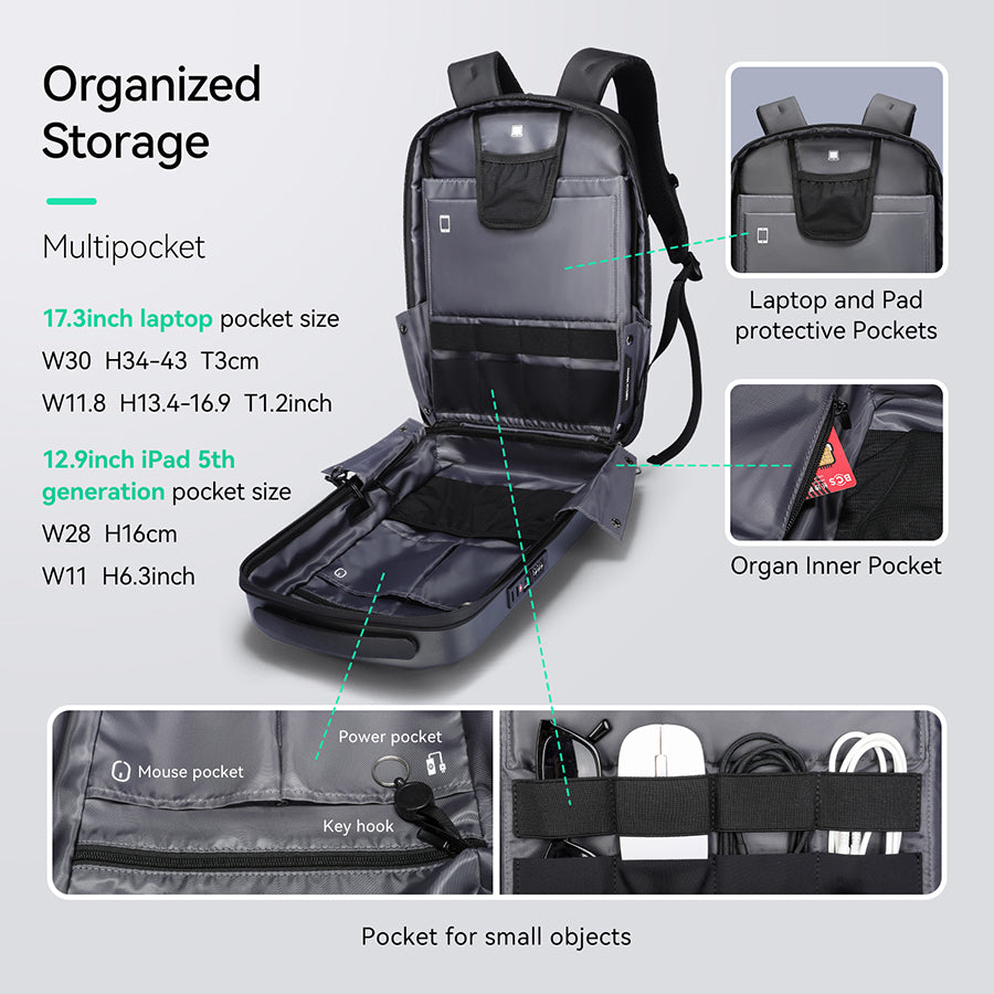 Illustrative example of hardshell backpack