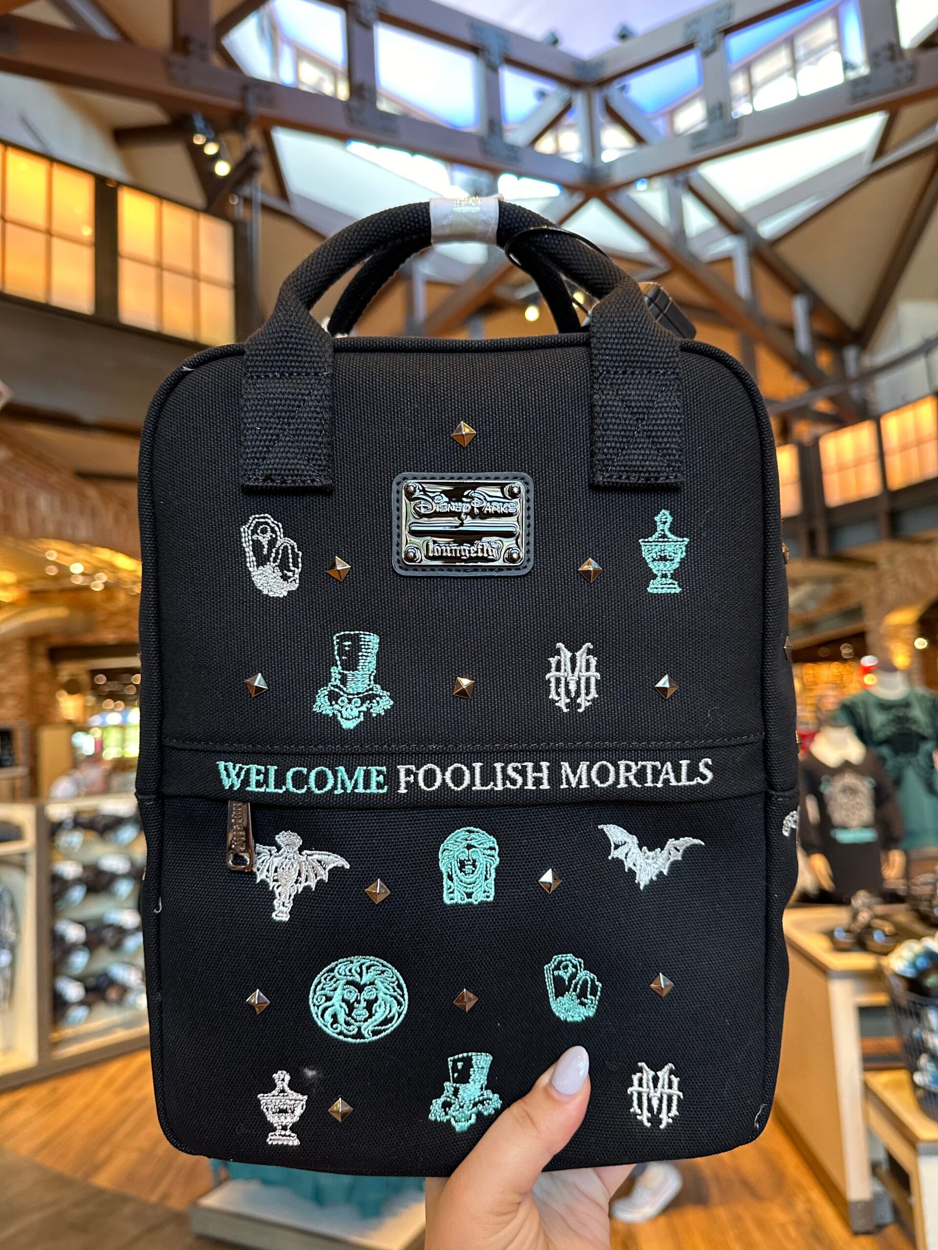 Illustrative example of haunted mansion backpack
