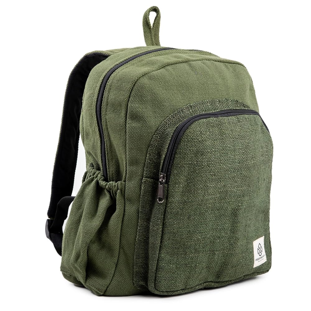 Illustrative example of hemp rucksack backpack