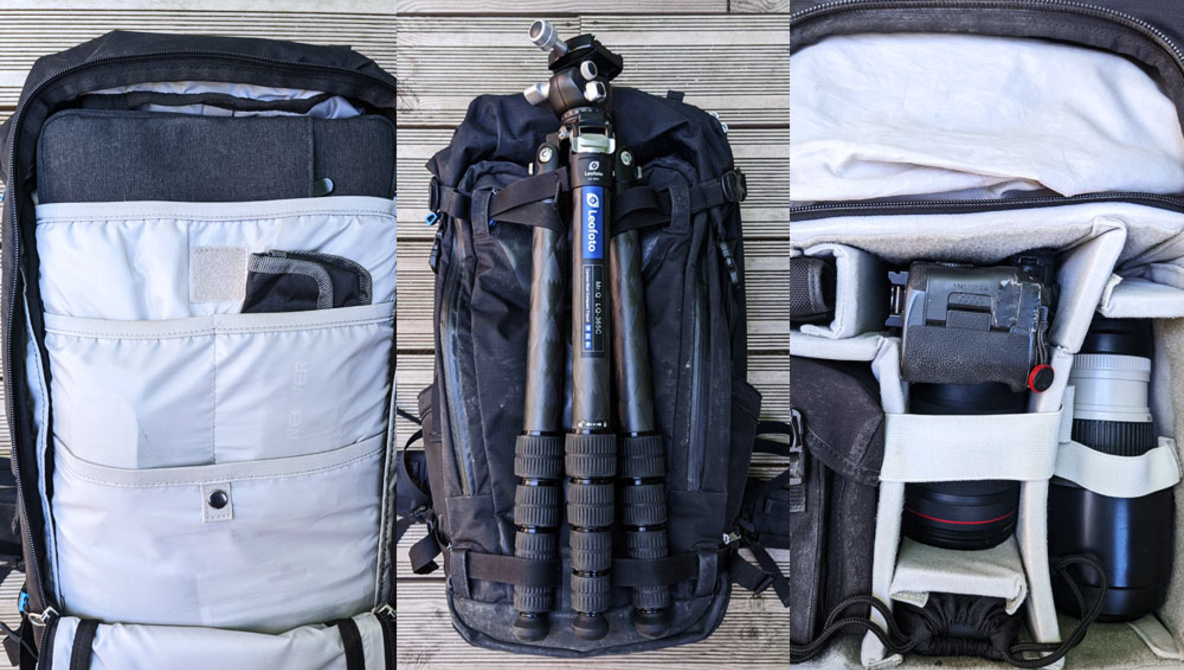 Illustrative example of hiking camera backpack