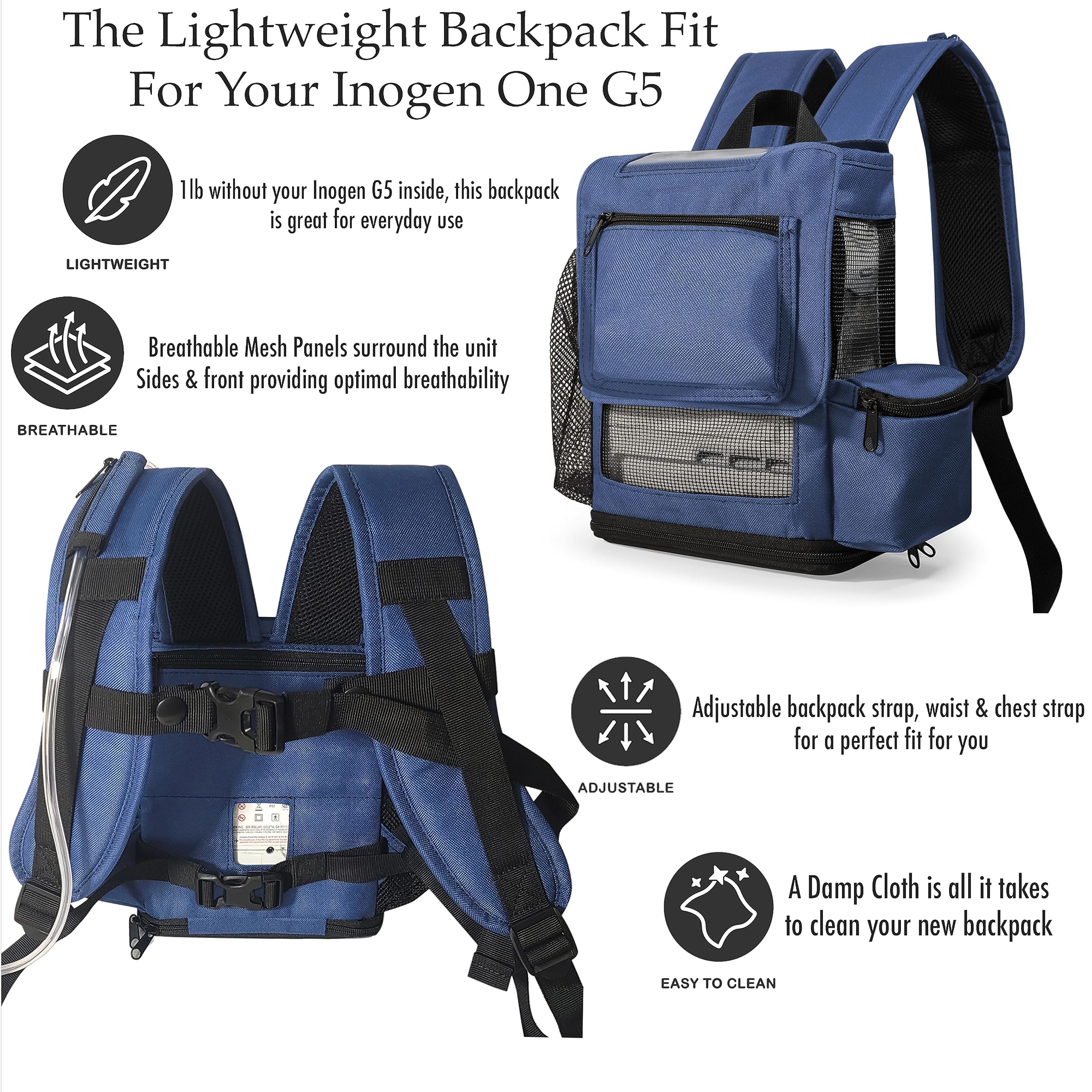 Illustrative example of inogen one g5 backpack
