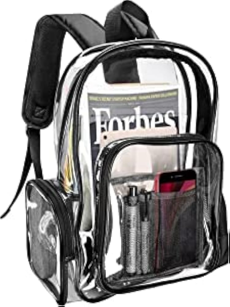 Illustrative example of large clear backpack
