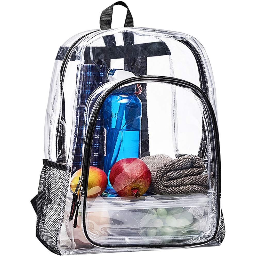 Illustrative example of large clear backpack