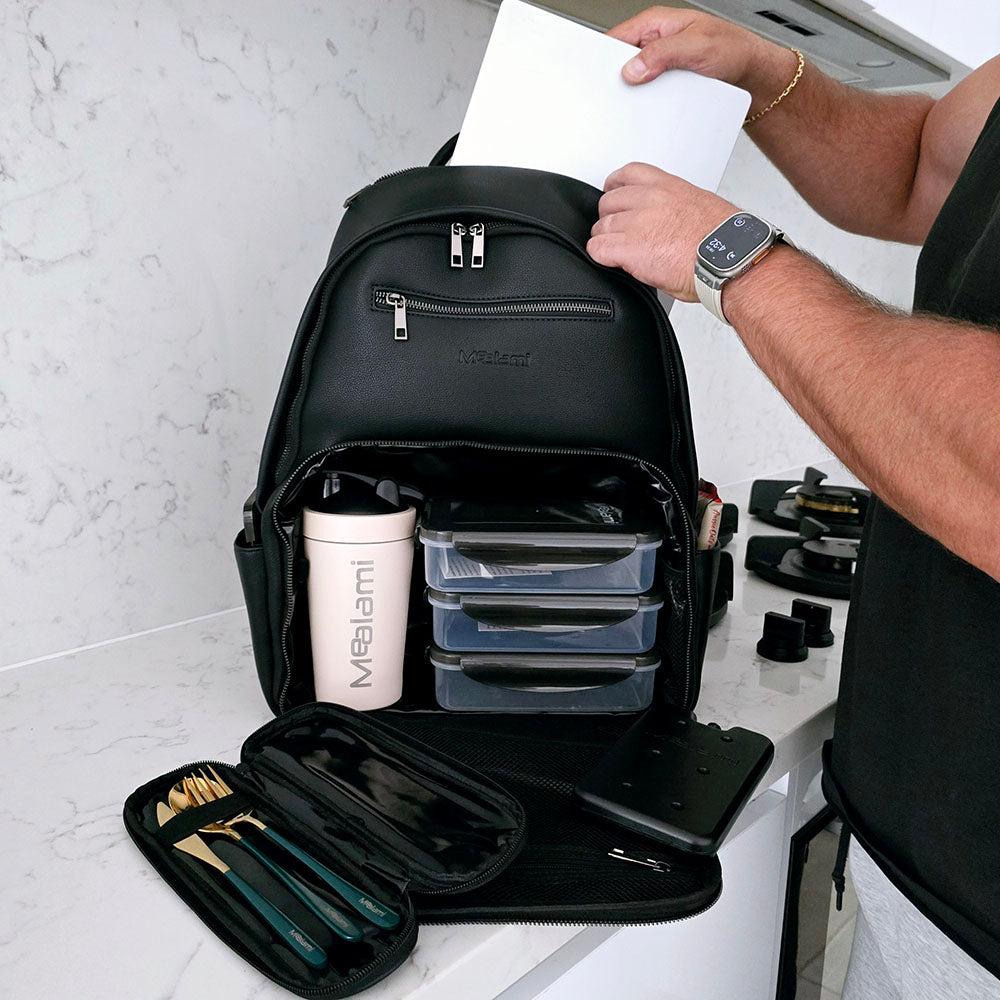 Illustrative example of meal prep backpack