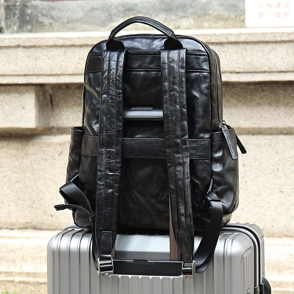 Illustrative example of men's leather backpack