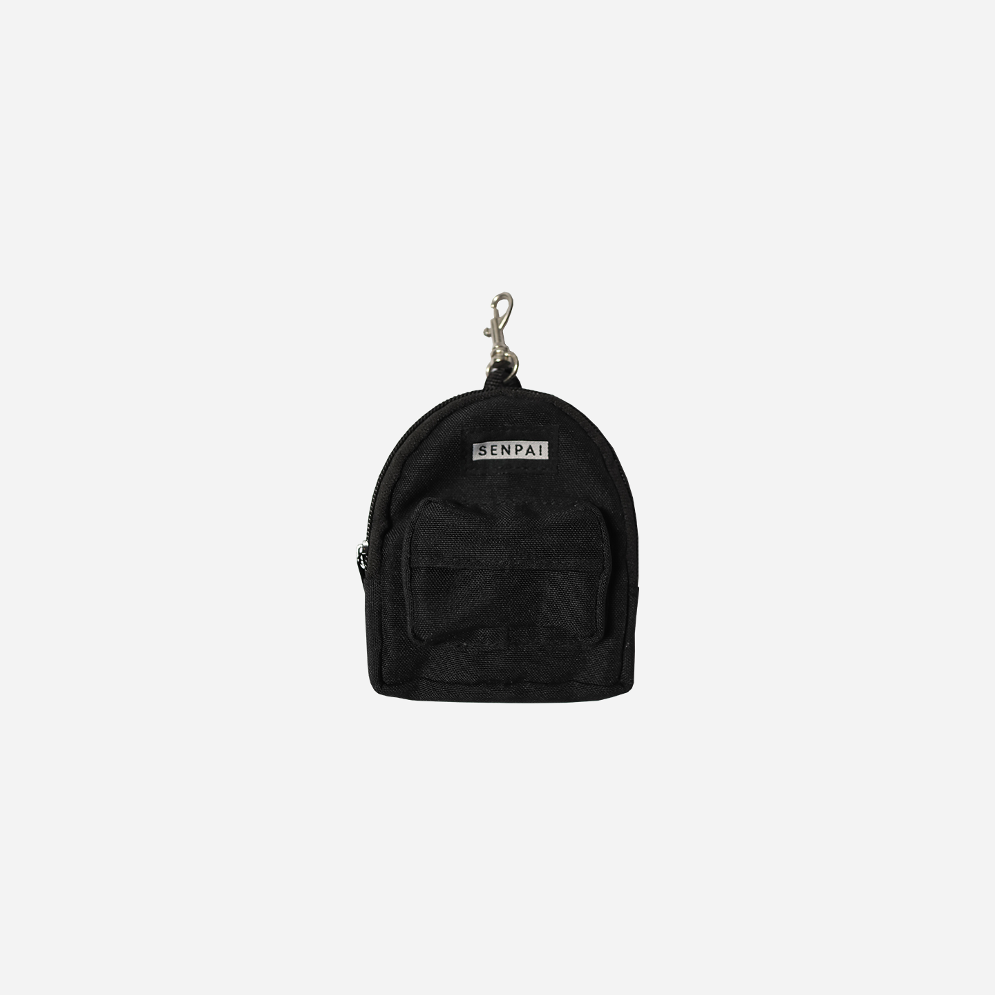 Illustrative example of miniature black backpack