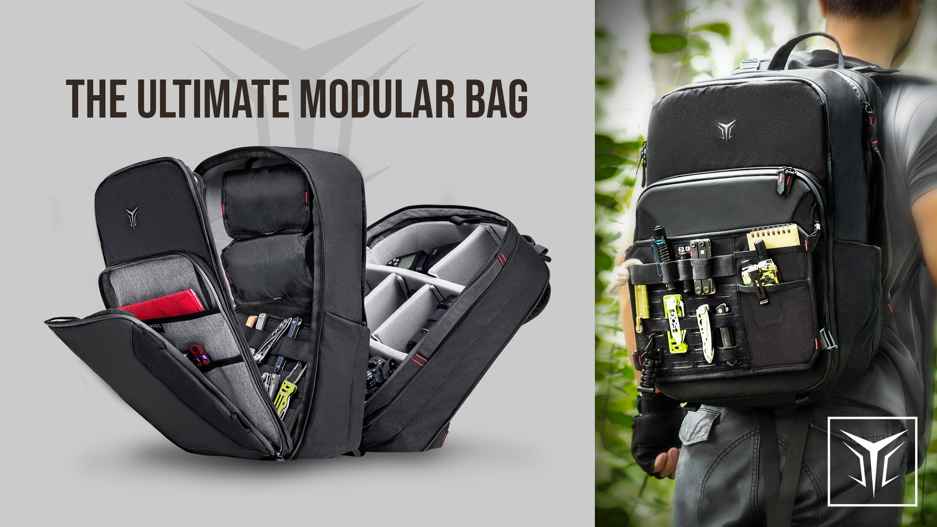 Illustrative example of modular backpack