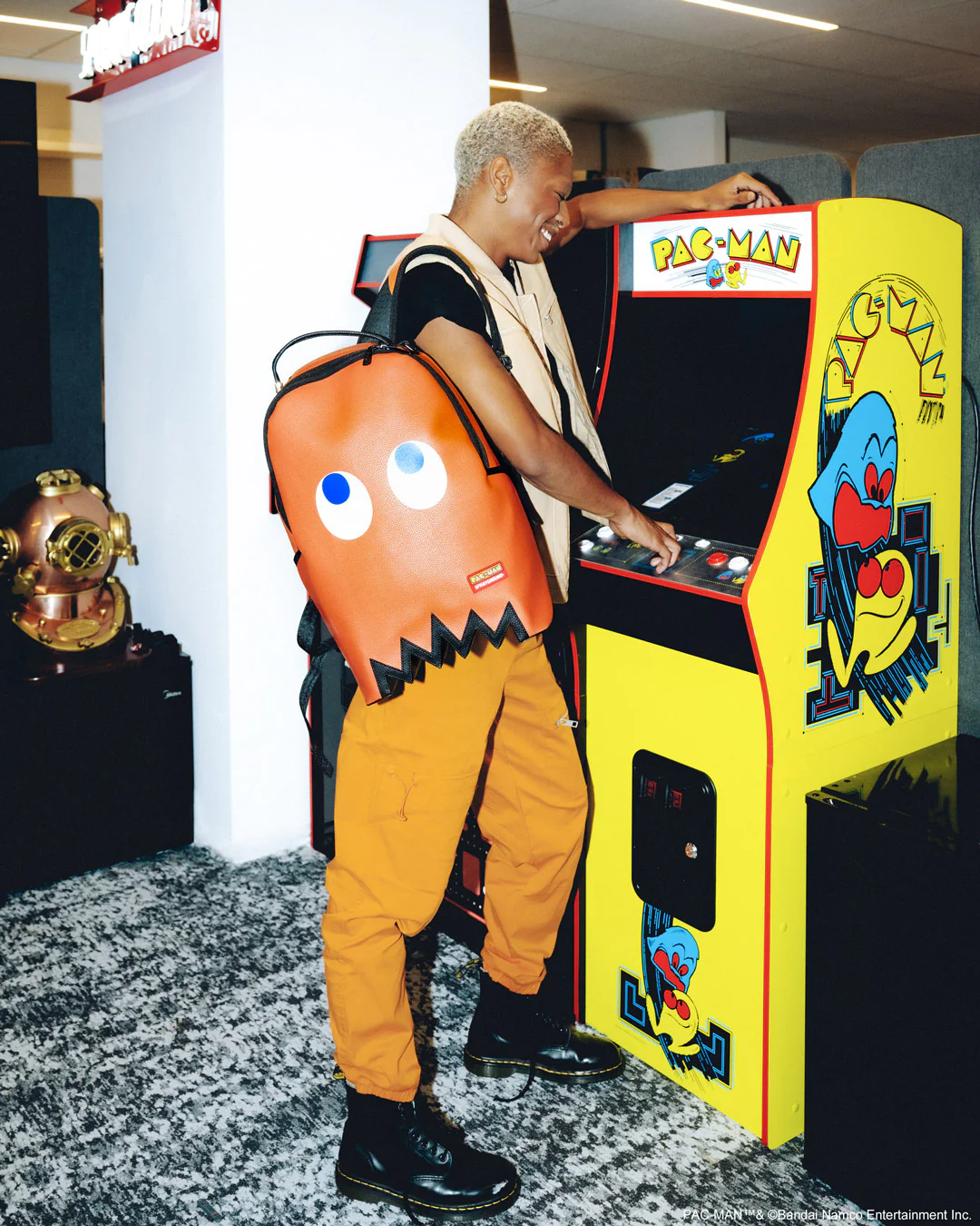 Illustrative example of pacman backpack