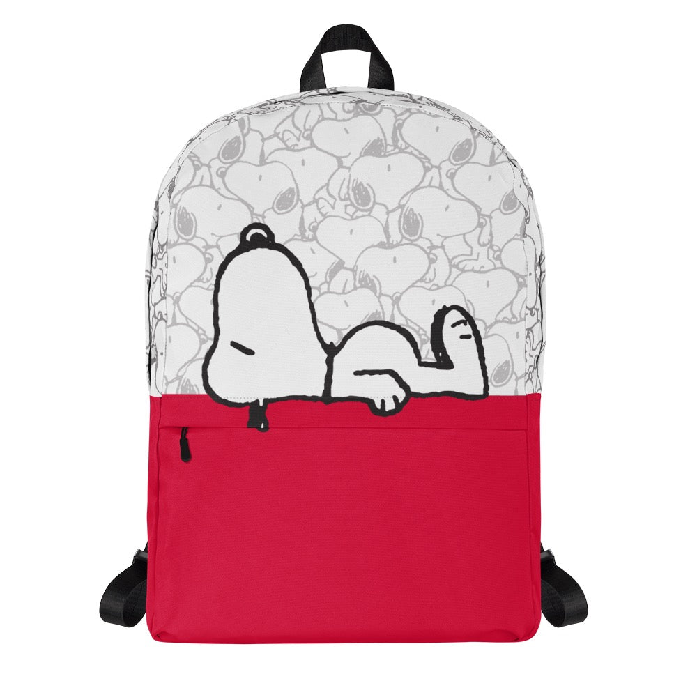 Illustrative example of peanuts snoopy backpack