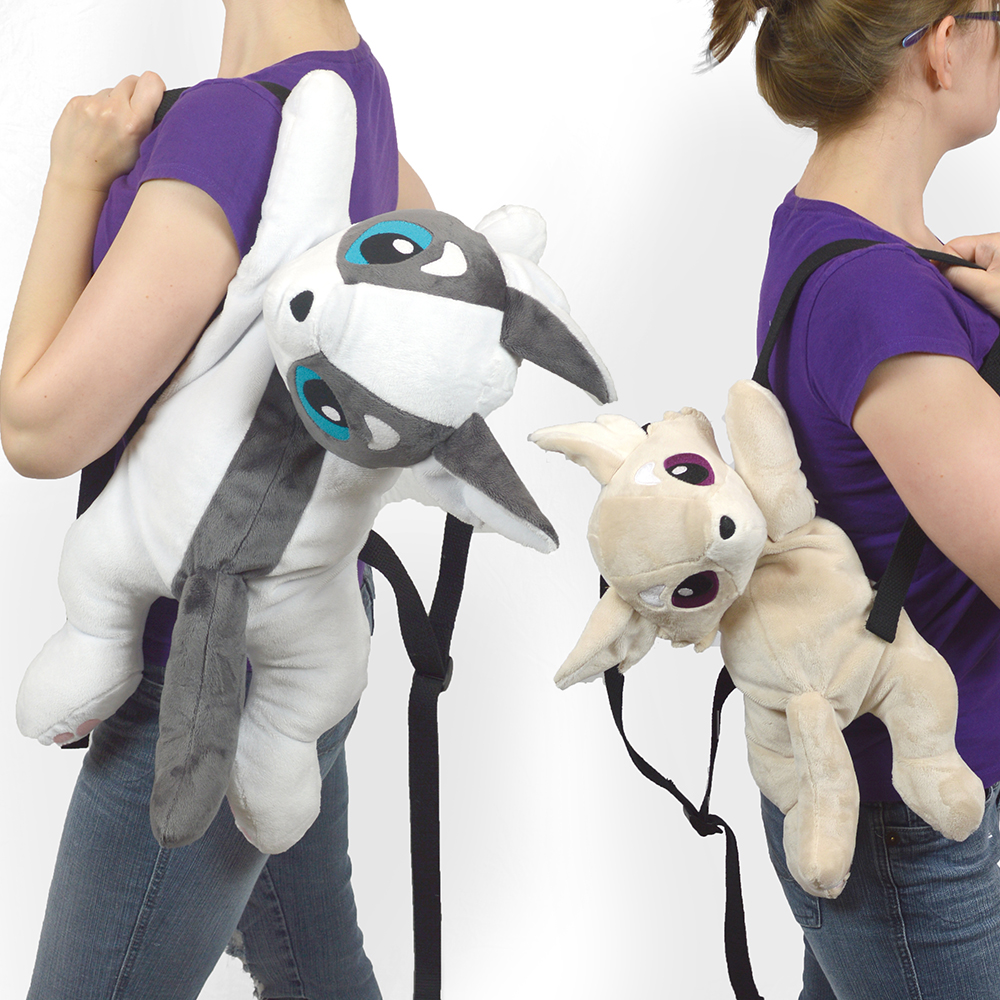 Illustrative example of plush animal backpack