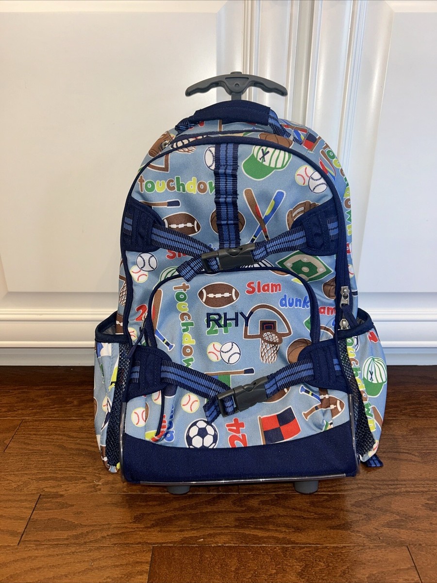 Illustrative example of pottery barn rolling backpack