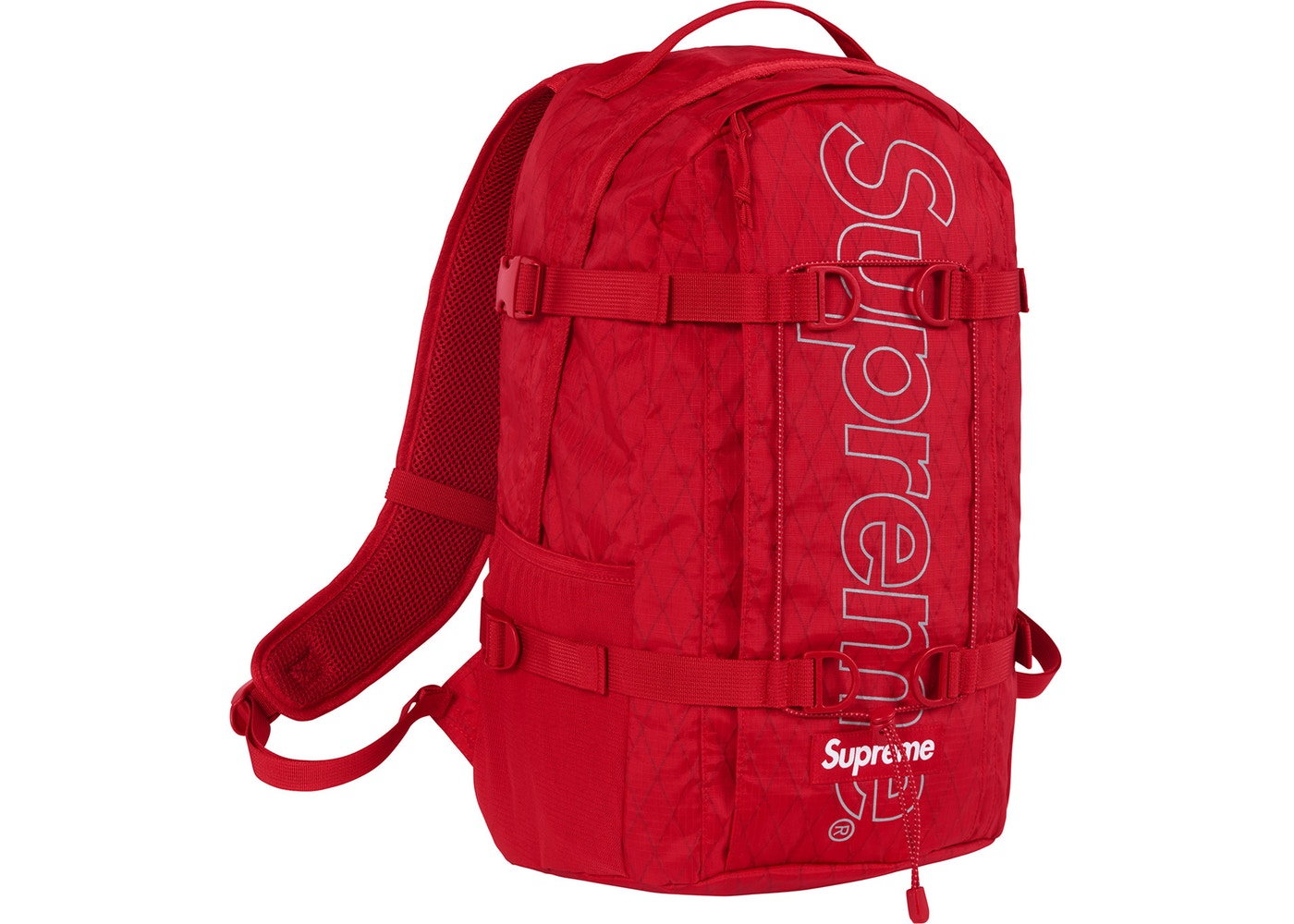 Illustrative example of red supreme backpack
