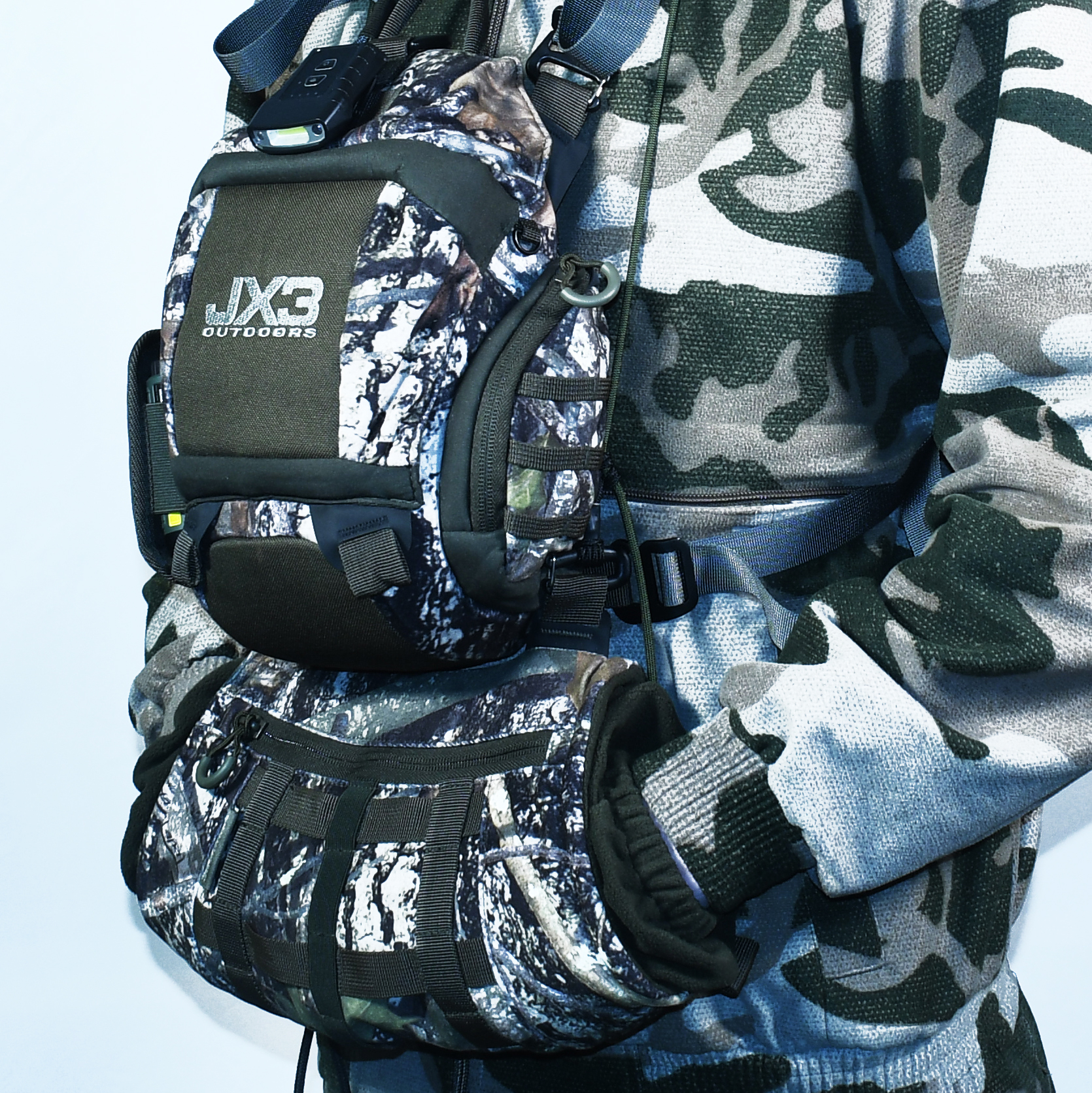 Illustrative example of saddle hunting backpack