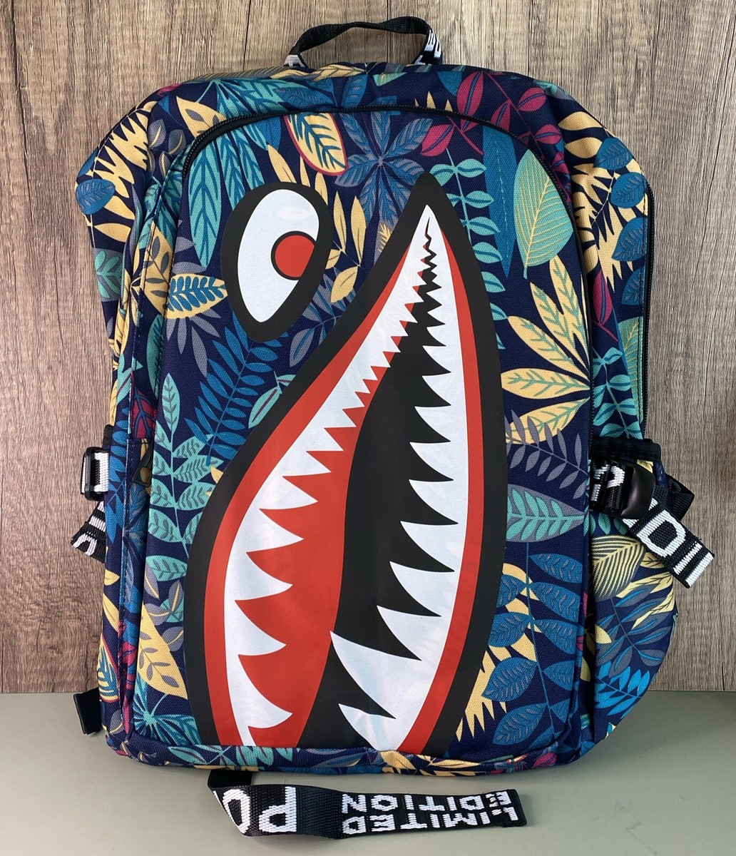 Illustrative example of shark mouth backpack