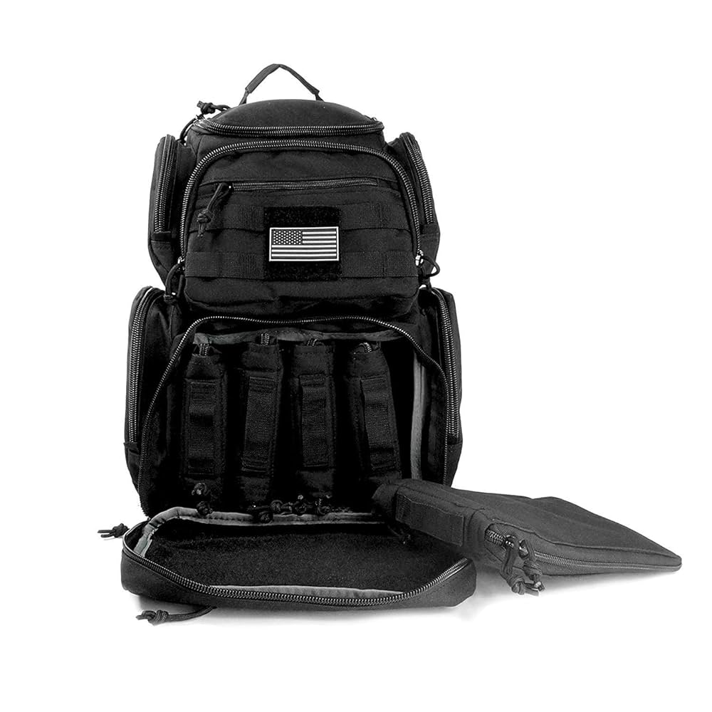 Illustrative example of shooting range backpack