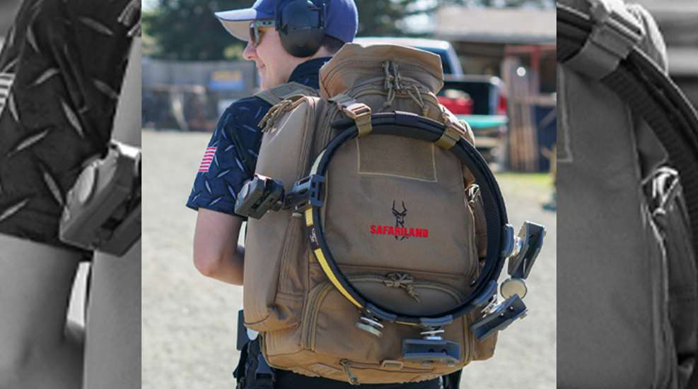 Illustrative example of shooting range backpack