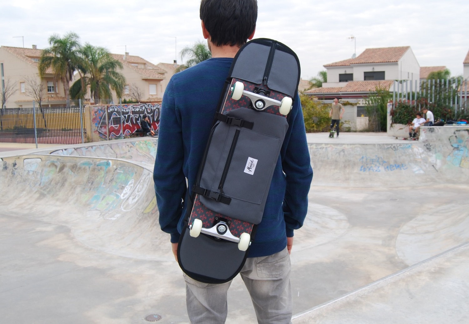 Illustrative example of skateboard backpack