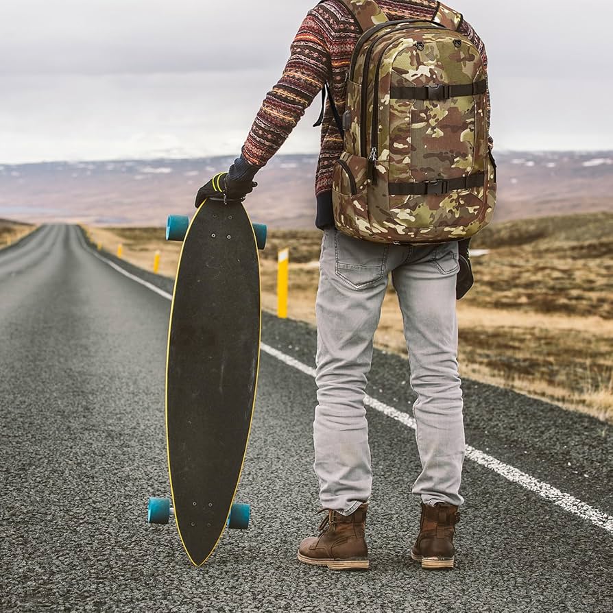 Illustrative example of skateboard backpack