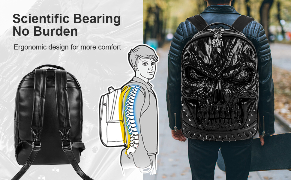 Illustrative example of skull backpack