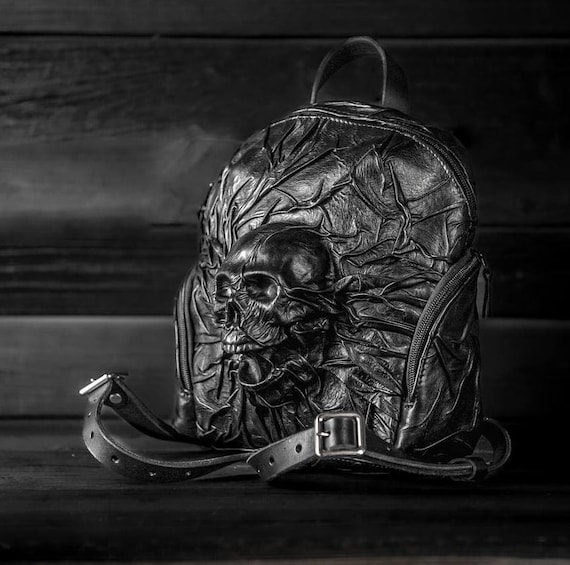 Illustrative example of skull backpack