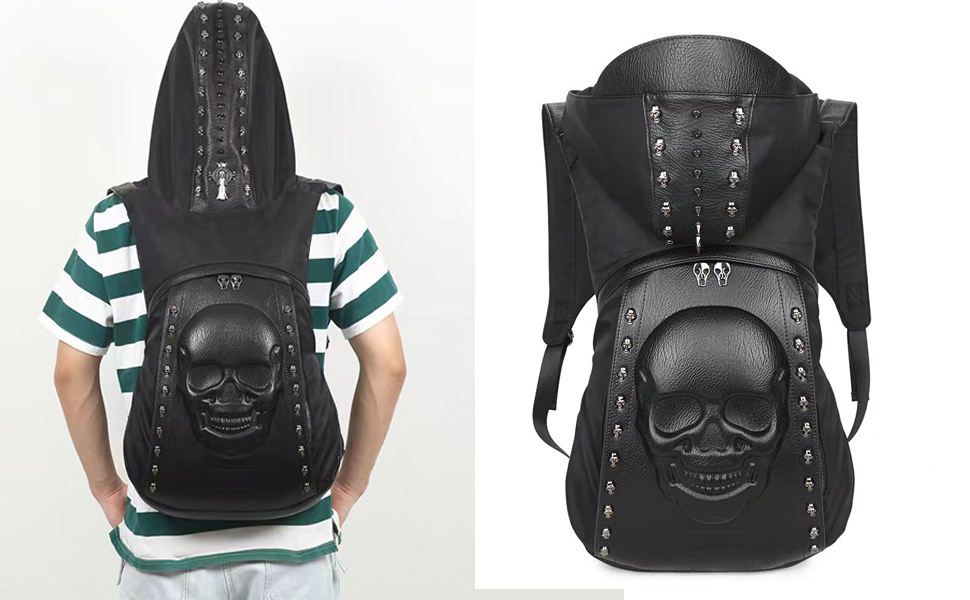 Illustrative example of skull backpack