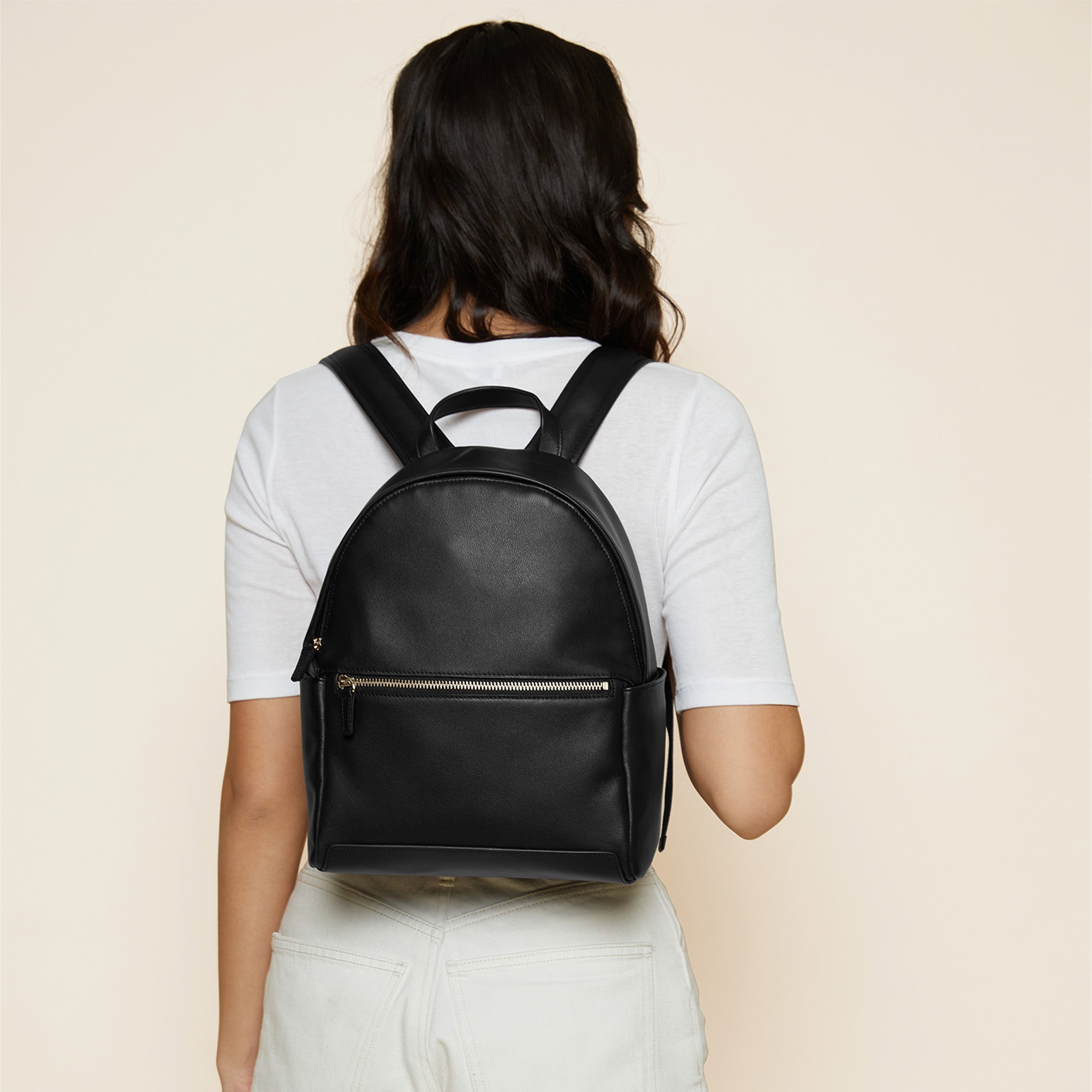 Illustrative example of small leather backpack