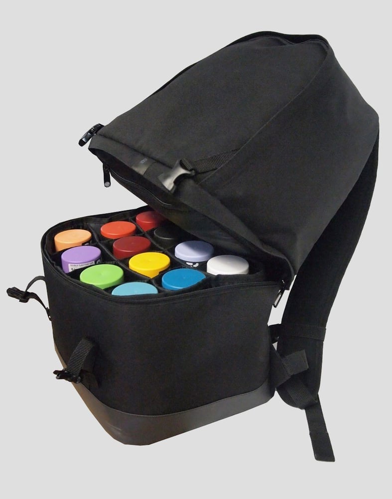 Illustrative example of spray paint backpack