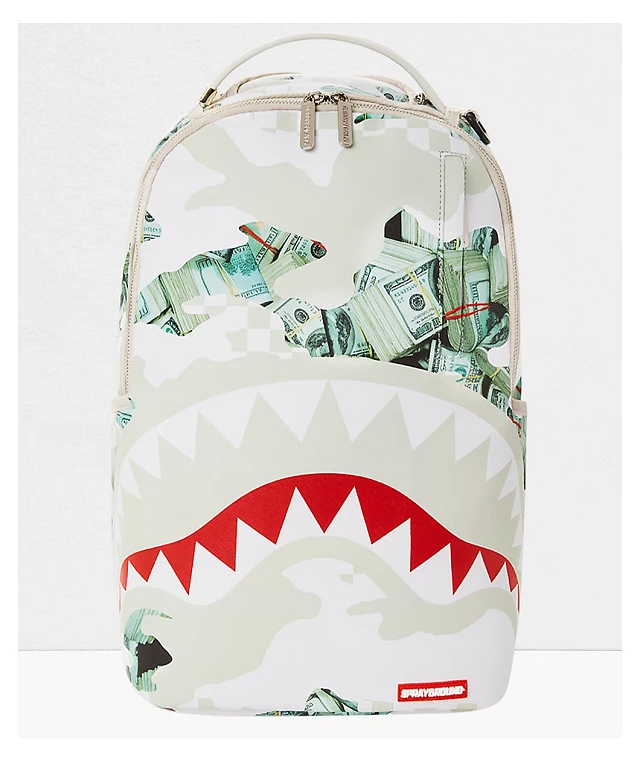 Illustrative example of sprayground backpack white