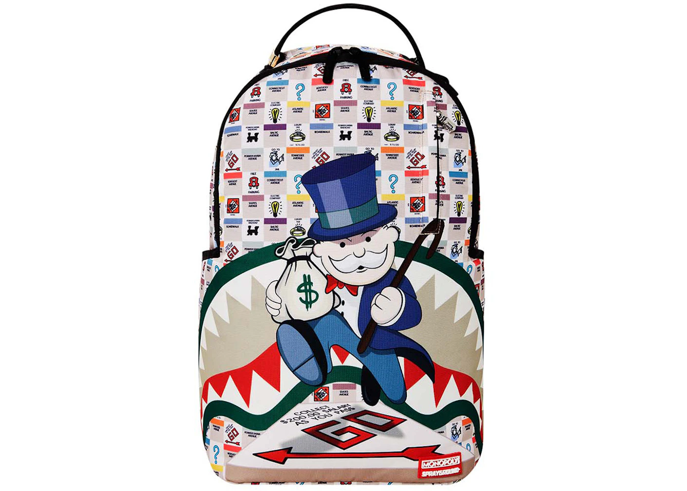 Illustrative example of sprayground monopoly backpack