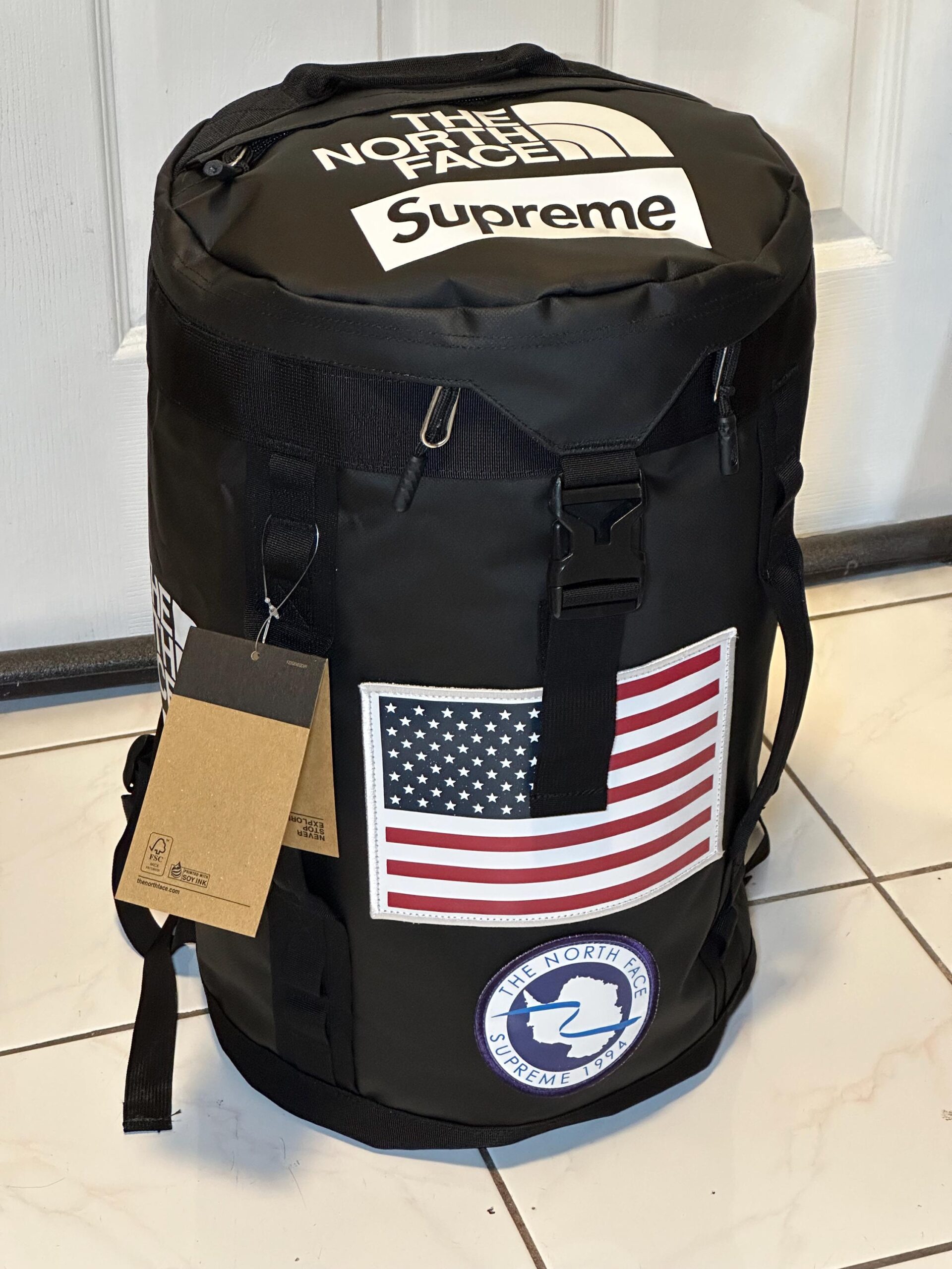 Illustrative example of supreme tnf backpack