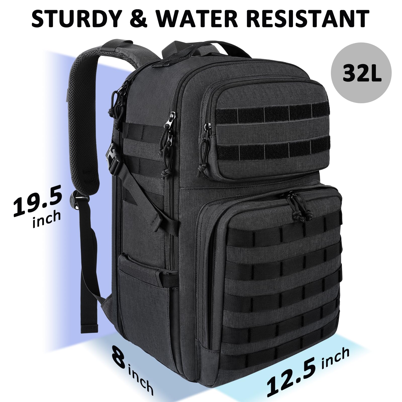 Illustrative example of tactical laptop backpack