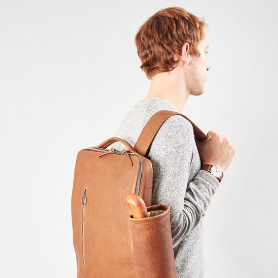 Illustrative example of tan backpack