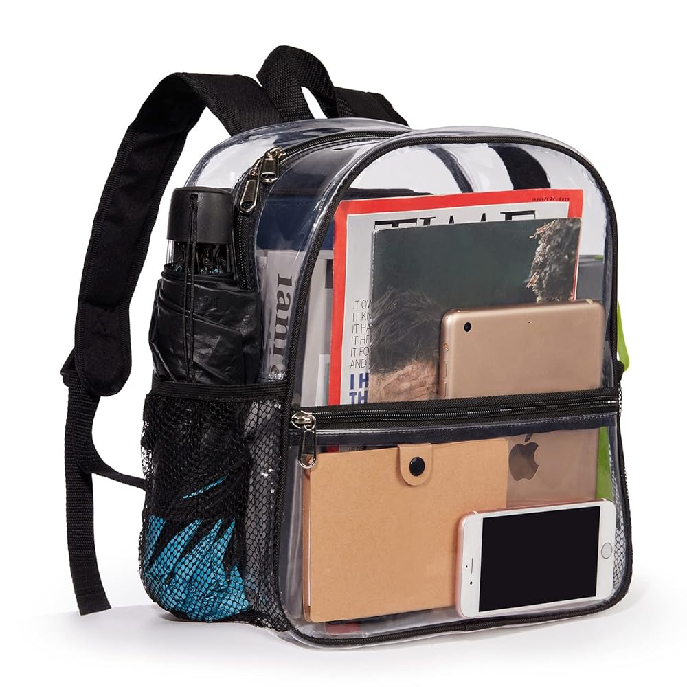 Illustrative example of transparent small backpack
