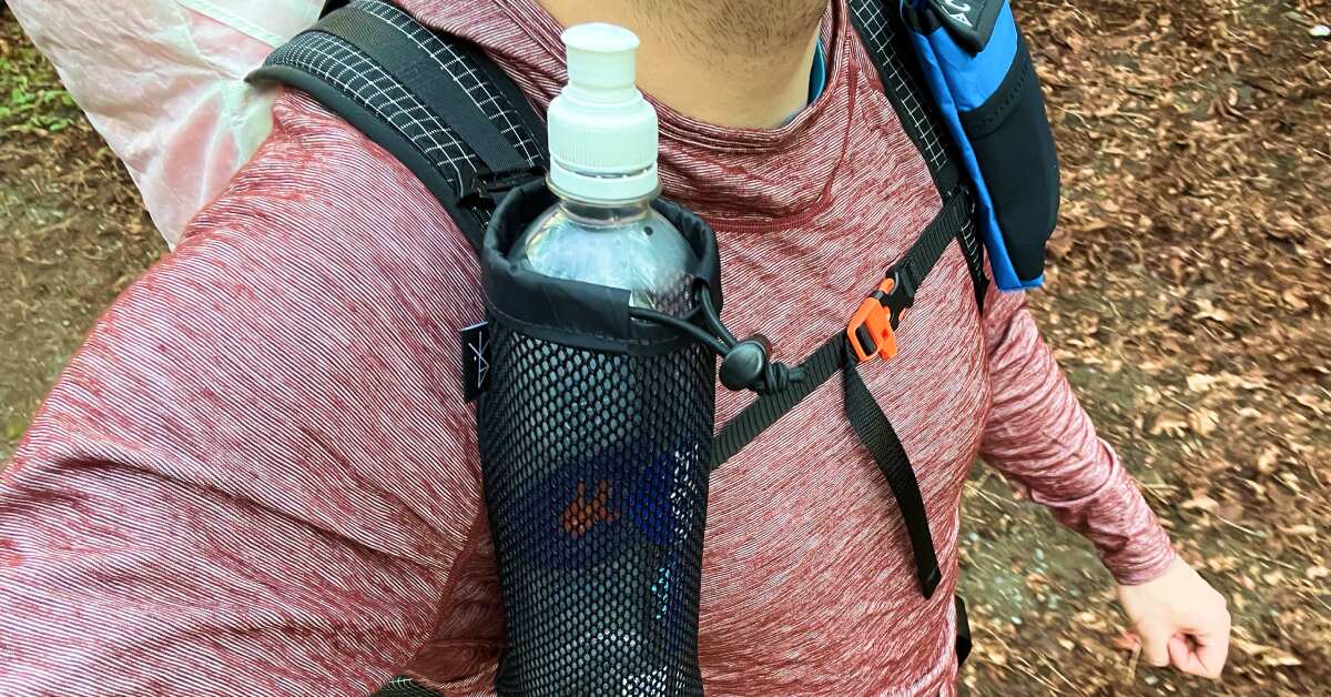 Illustrative example of water bottle holder for backpack