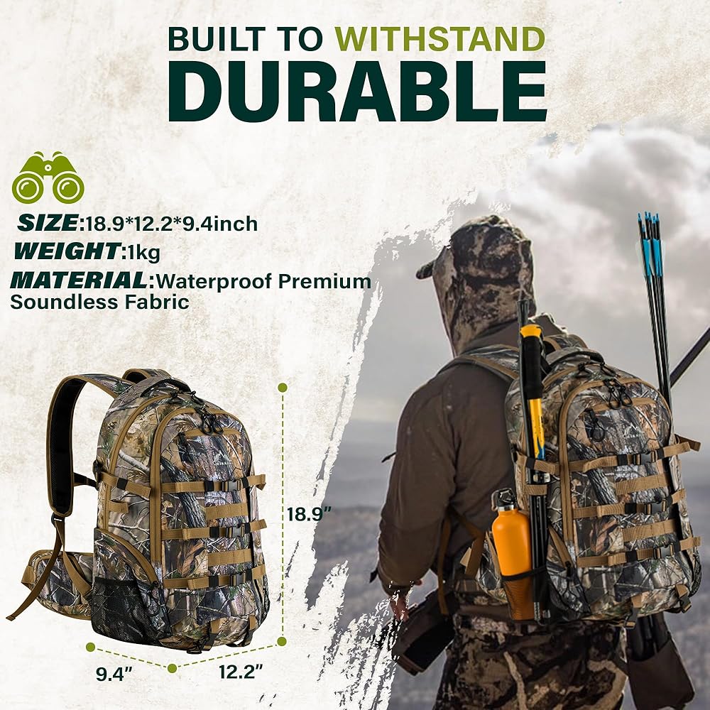 Illustrative example of waterproof hunting backpack