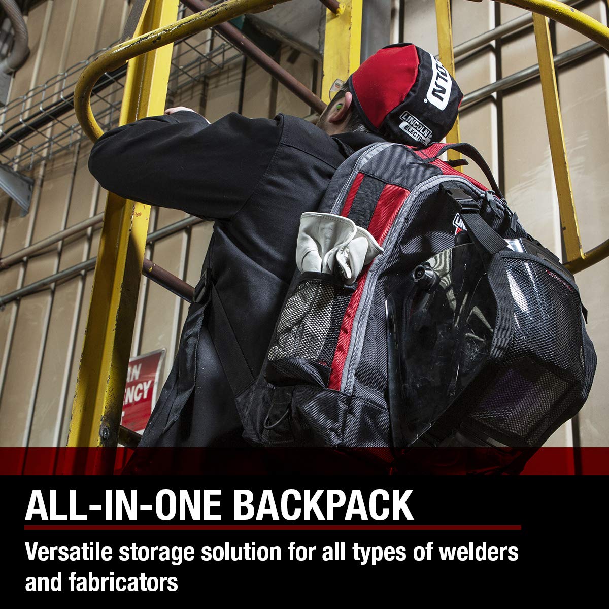 Illustrative example of welding backpack